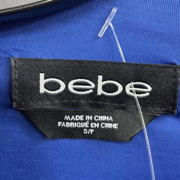 Bebe Elegant Navy Sequin Long Sleeve Dress - Picture 3 of 3